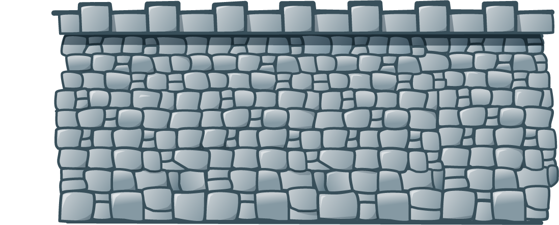 Stone Wand Transparant Beeld
