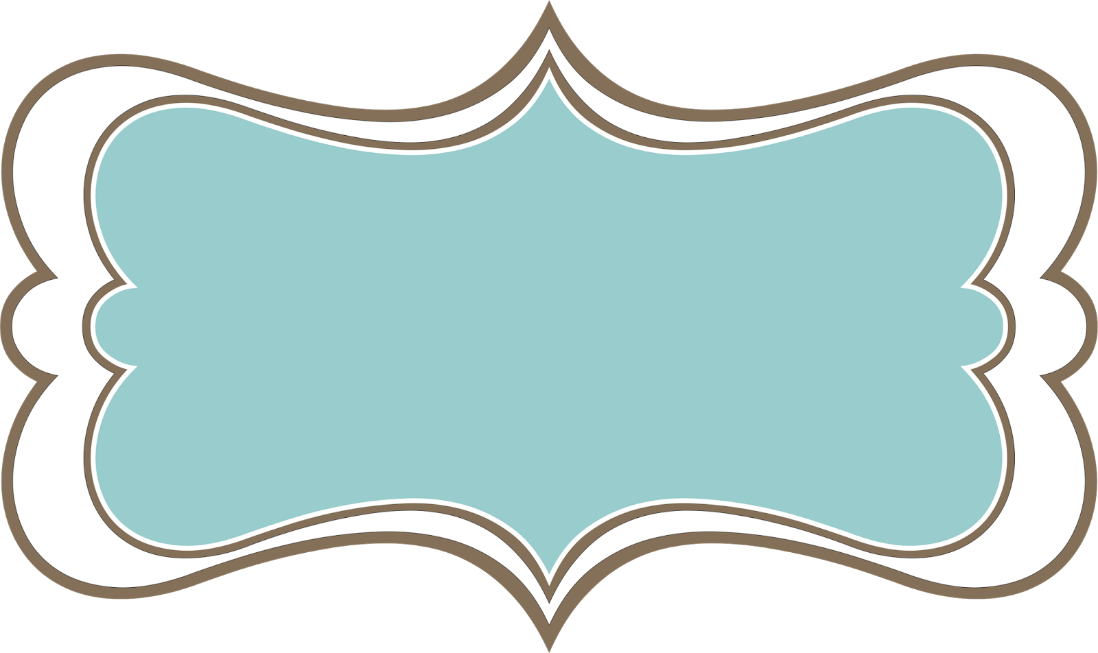 Teal Frame Banner PNG-Afbeelding
