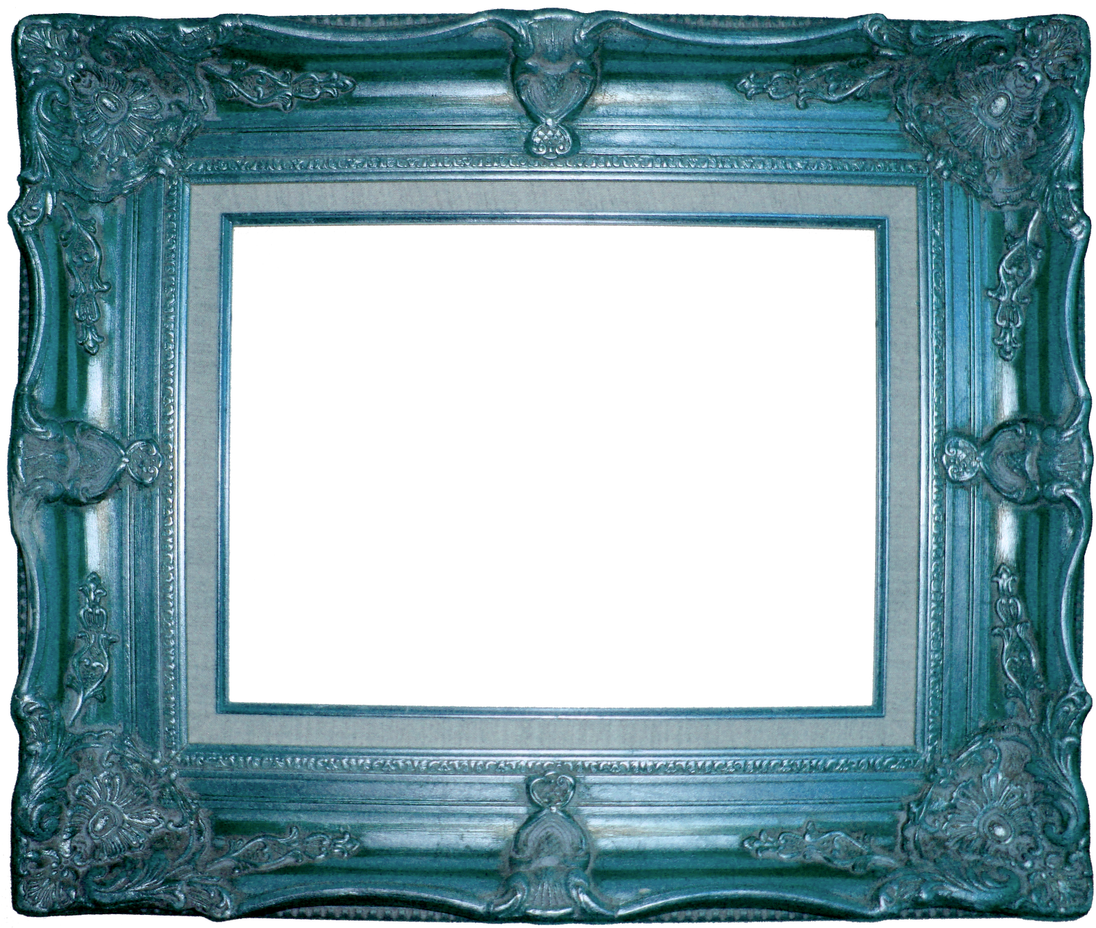 Teal Frame PNG Transparent Image