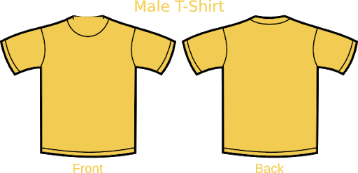 Шаблон Желтая футболка PNG Скачать изображение