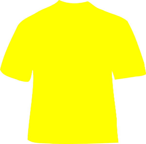 Template Kuning T-Shirt PNG Gambar Latar Belakang