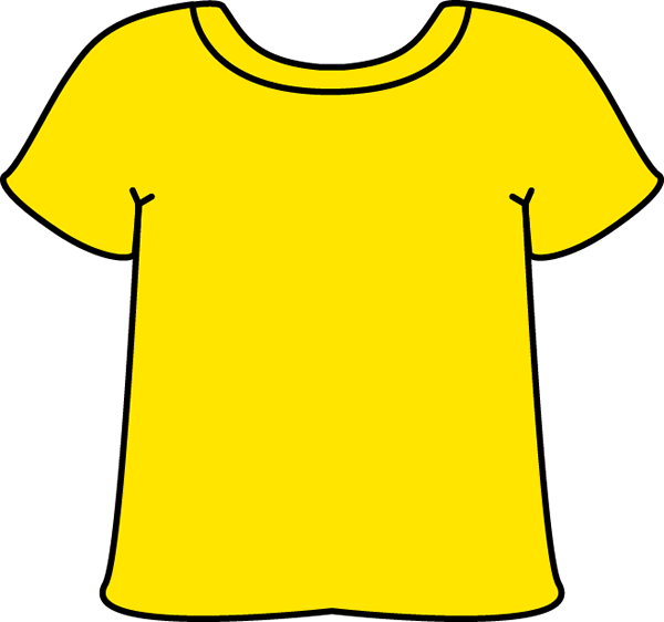 Шаблон желтой футболки прозрачное изображение