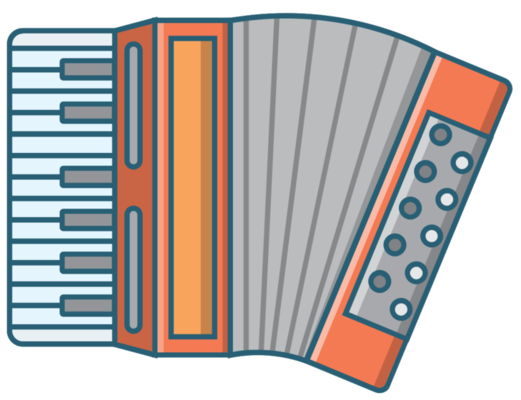 Vector accordeon Gratis PNG-Afbeelding