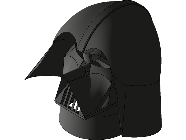 Vector Darth Vader Helm PNG-Afbeelding