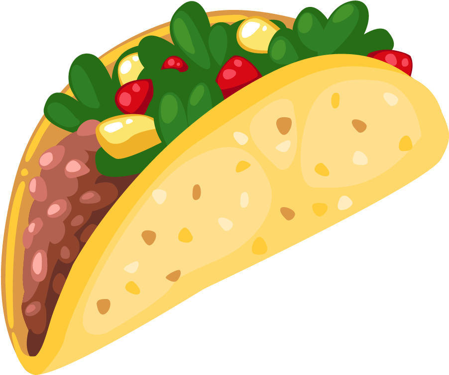 Vector Fish Taco PNG Image Background