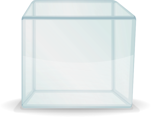 Immagine di PNG della scatola di vetro di vettore