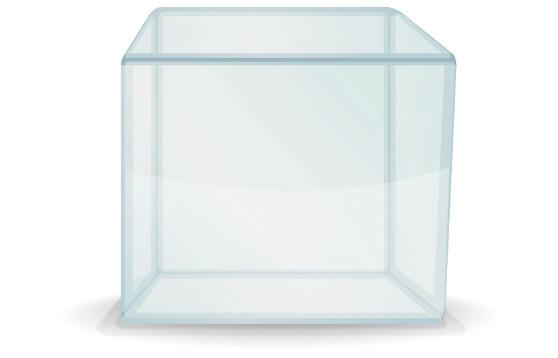 Vector Glass Box PNG Image Background