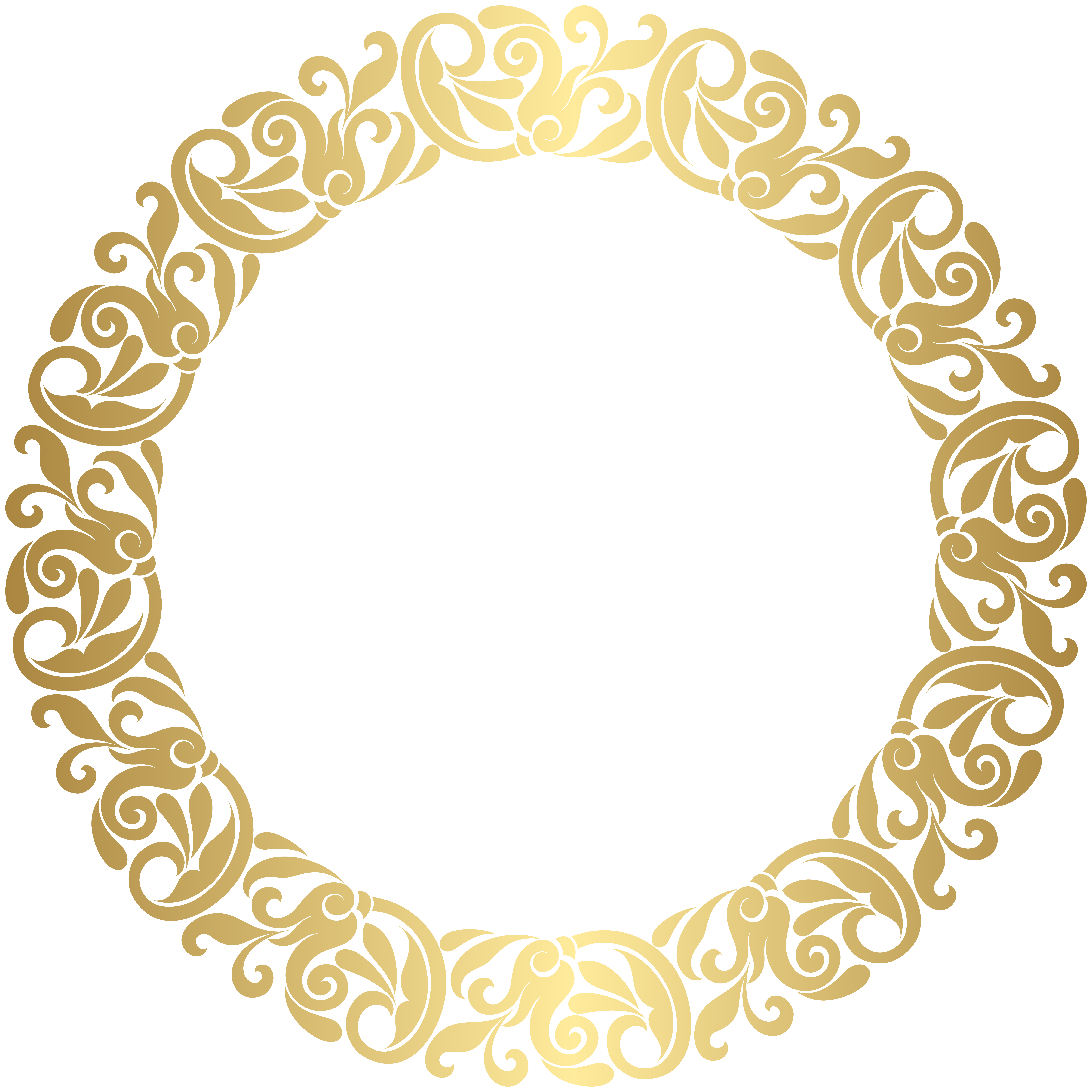 Vector Golden Circle Free PNG Image