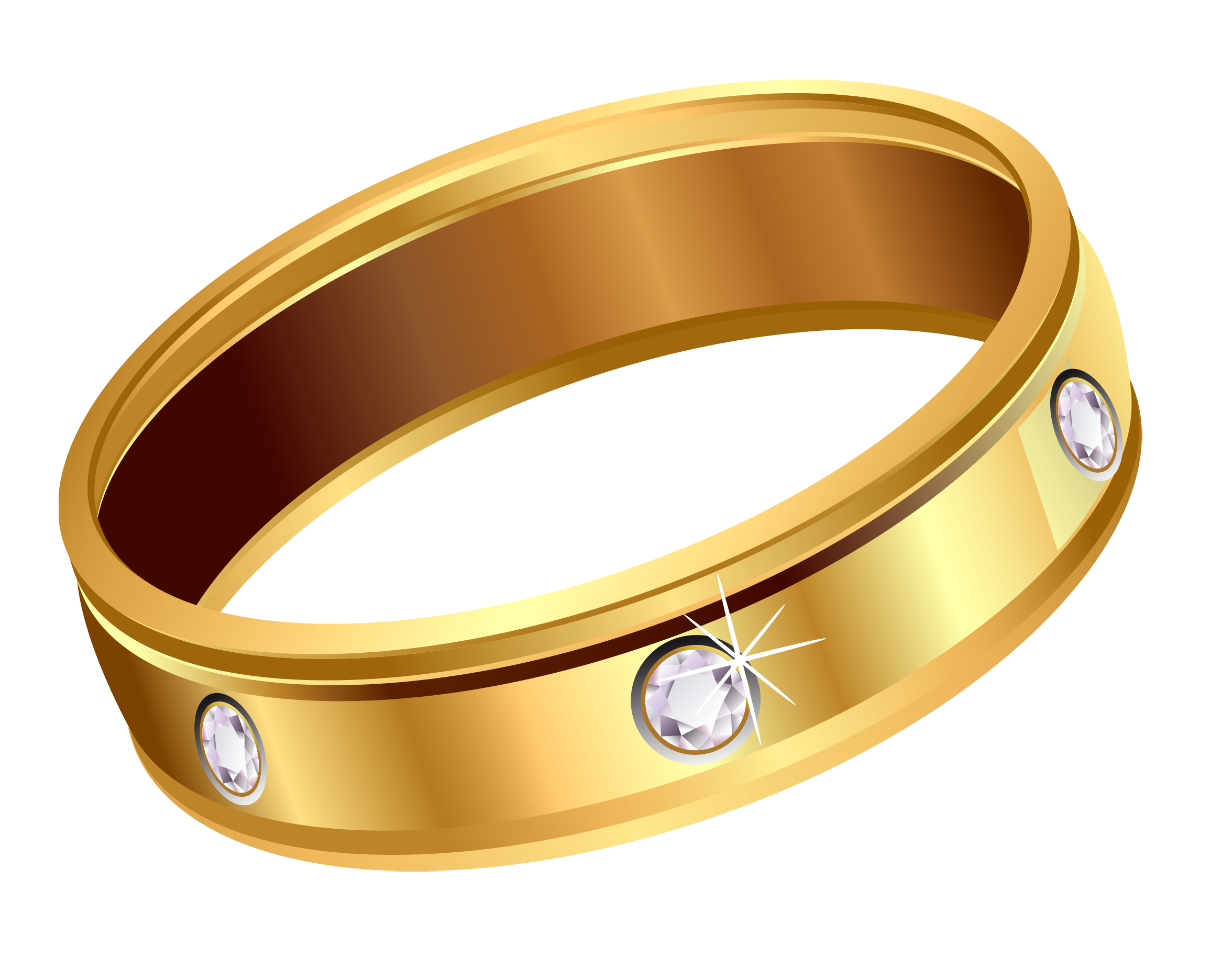 Vector Golden Ring PNG Image