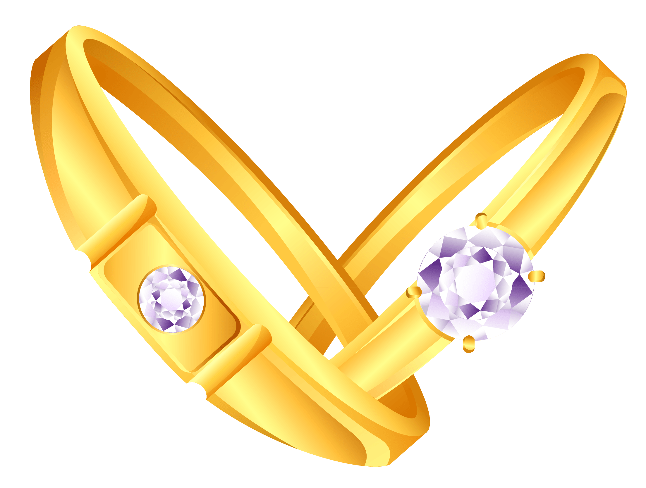 Vector Golden Ring Transparent Image