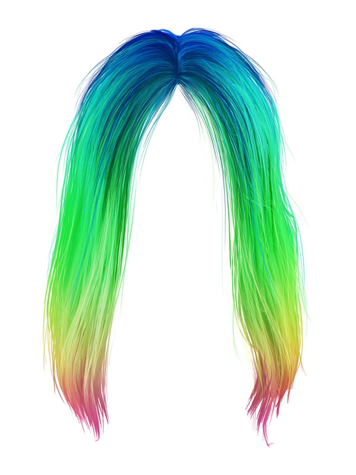Vector Green Hair PNG High-Quality Image