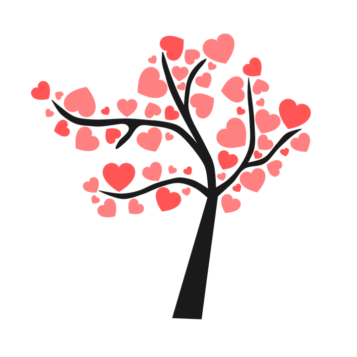 Vector coração árvore PNG download de imagem