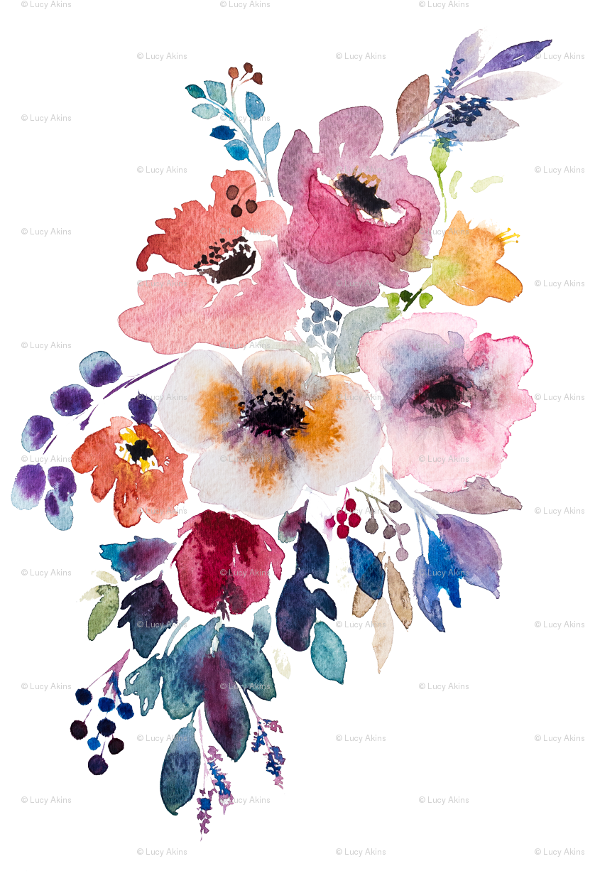 Watercolor Flower PNG High-Quality Image