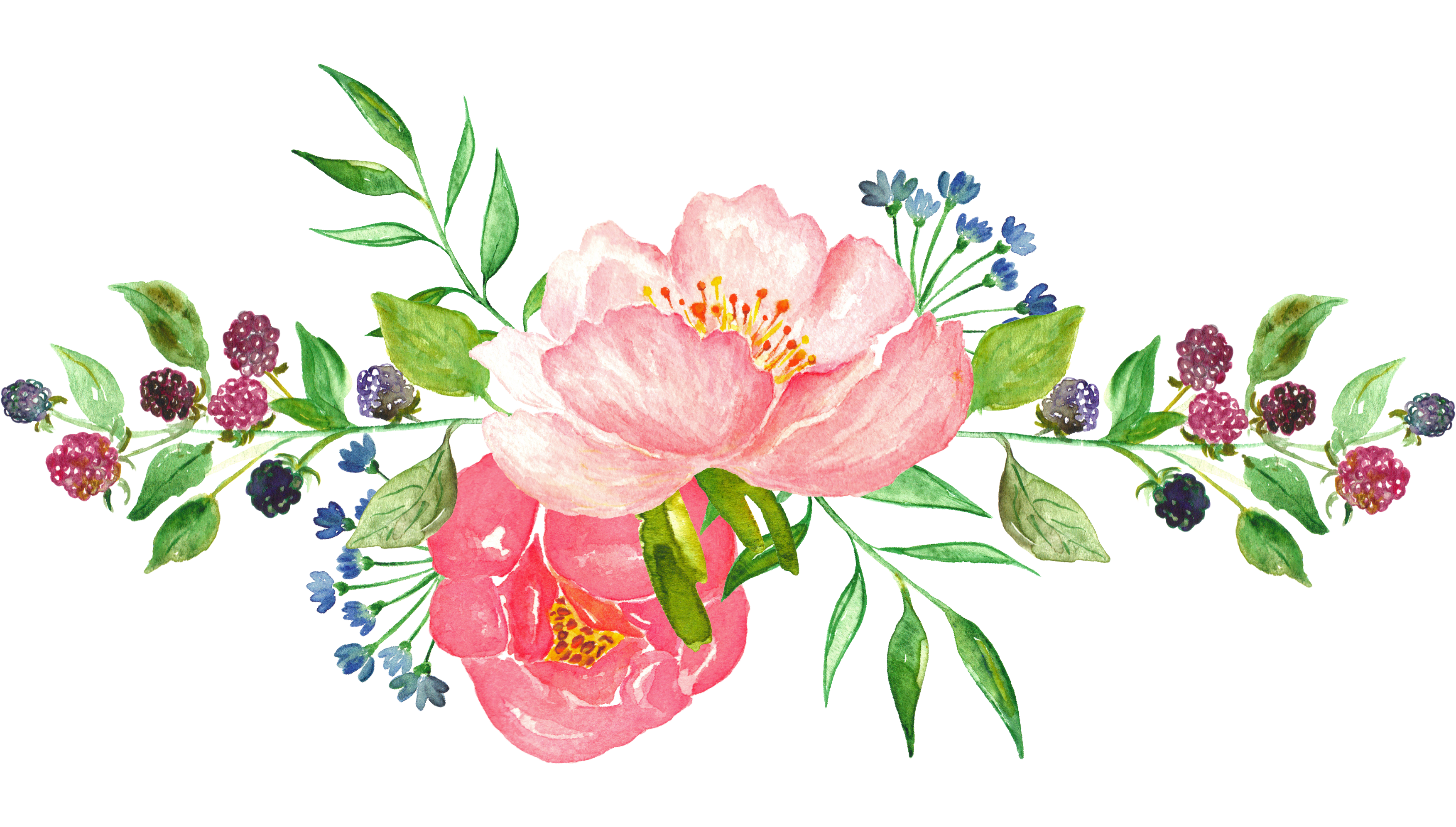 Watercolor Flower Painting PNG Transparent Image