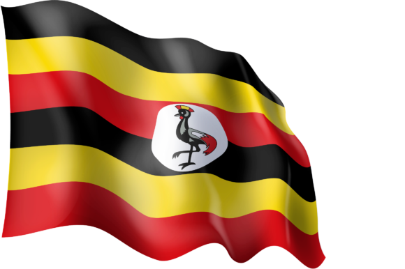 Waving Uganda Flag PNG Download Image