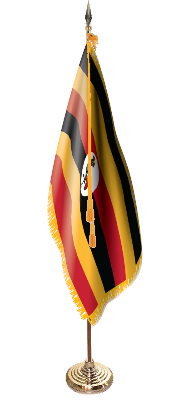 Waving Uganda Flag PNG Photo
