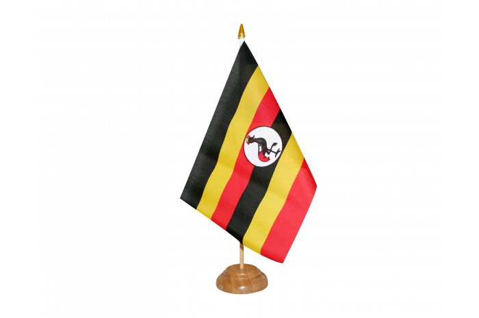 Waving Uganda Flag PNG Transparent Image