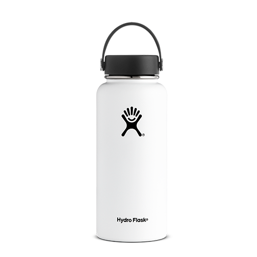 White Hydro Flask PNG Transparent Image
