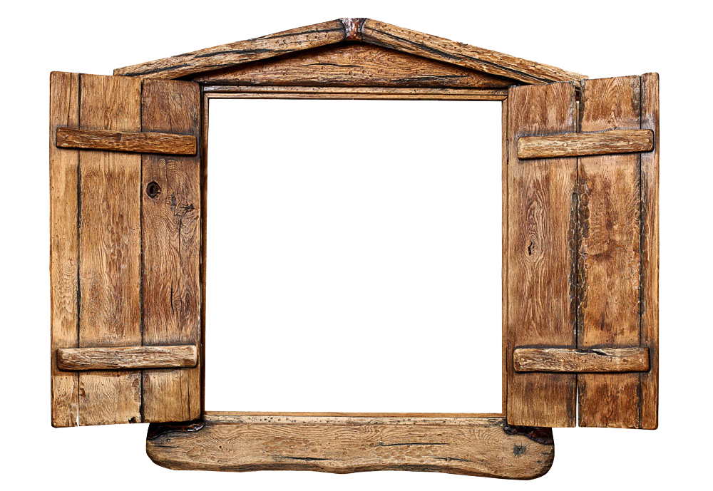 Immagine del PNG della finestra della casa in legno