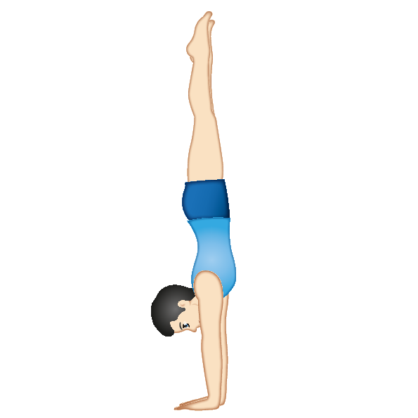 Yoga Handstand Emoji Transparent Image