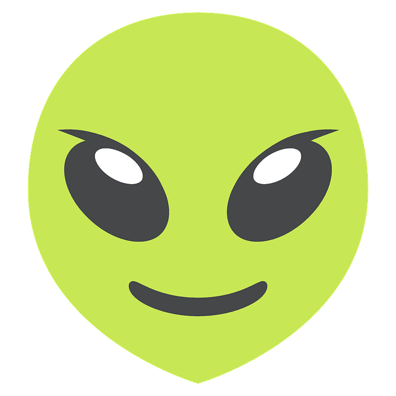 Alien Emoji Clipart Free PNG Image