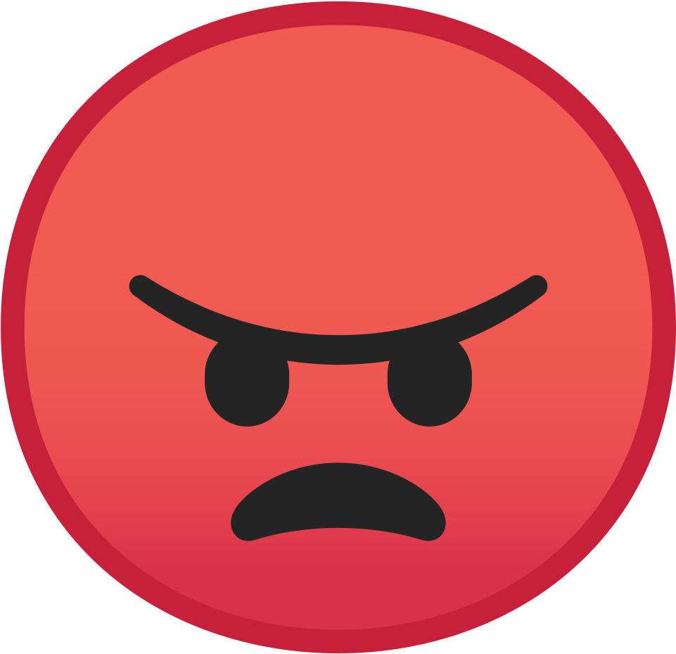 Сердитое лицо emoji PNG качественное изображение