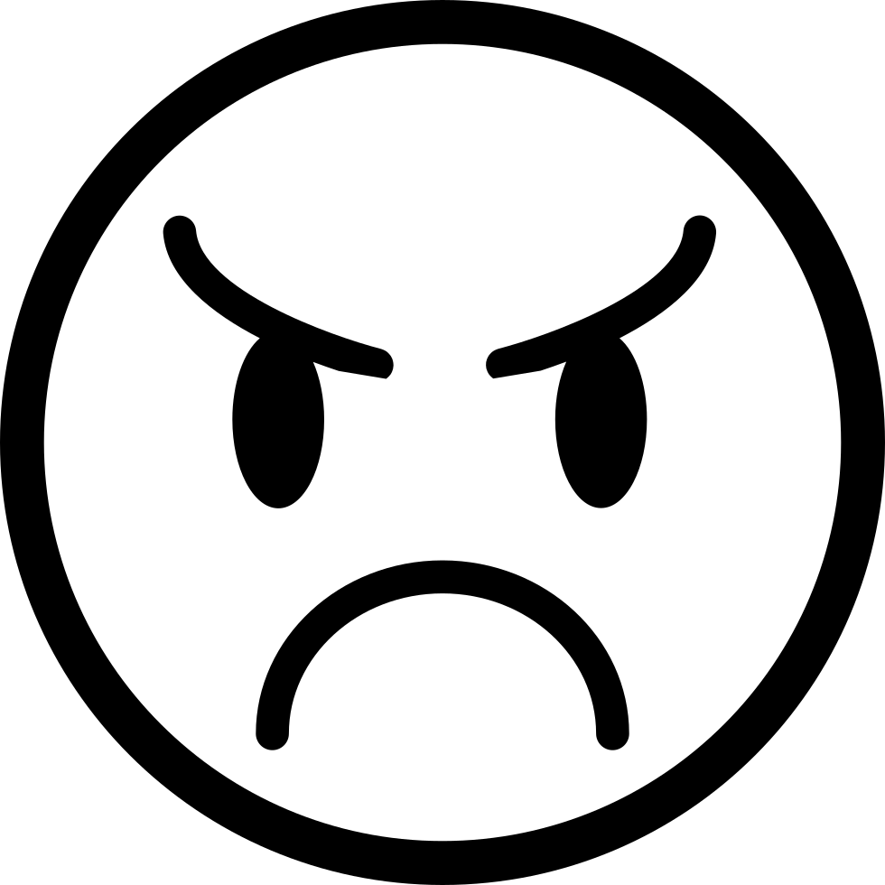 Angry Face Emoji PNG Photo
