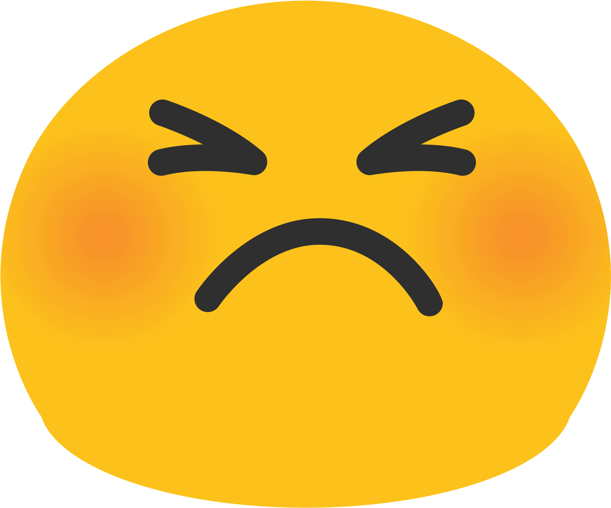 Сердитое лицо Emoji PNG Прозрачное изображение