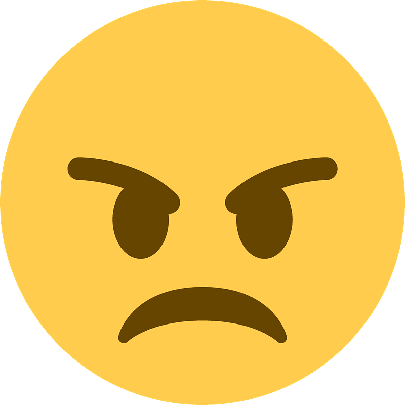 Emoticon PNG de la cara enojada