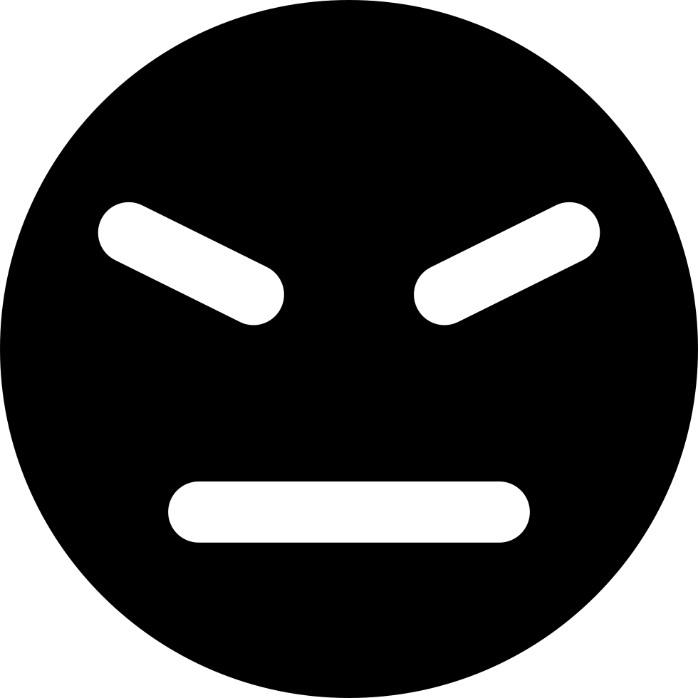 Angry Face Emoticon PNG Free Download