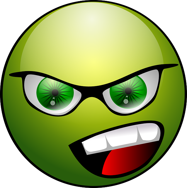 Сердитое лицо смайлики PNG Image