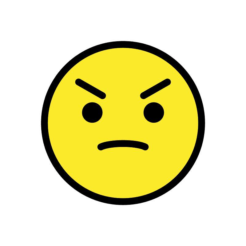 Angry Face Emoticon PNG Photo