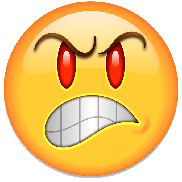 Angry Face Emoticon PNG Transparent Image