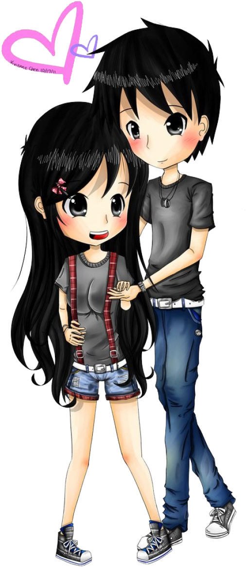 Anime Couple PNG Transparent Image