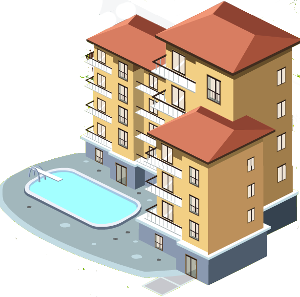 Apartment Complex PNG Image Background