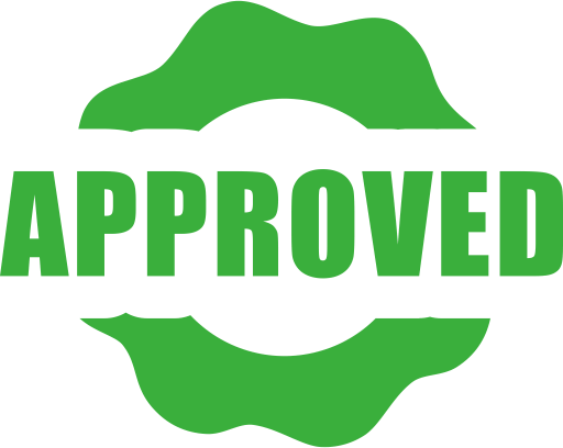 Imagem transparente de selo verde aprovado