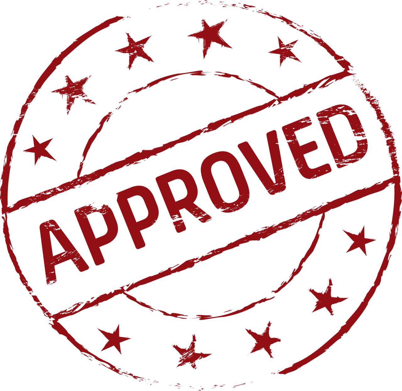 Approved Red Stamp PNG Photo