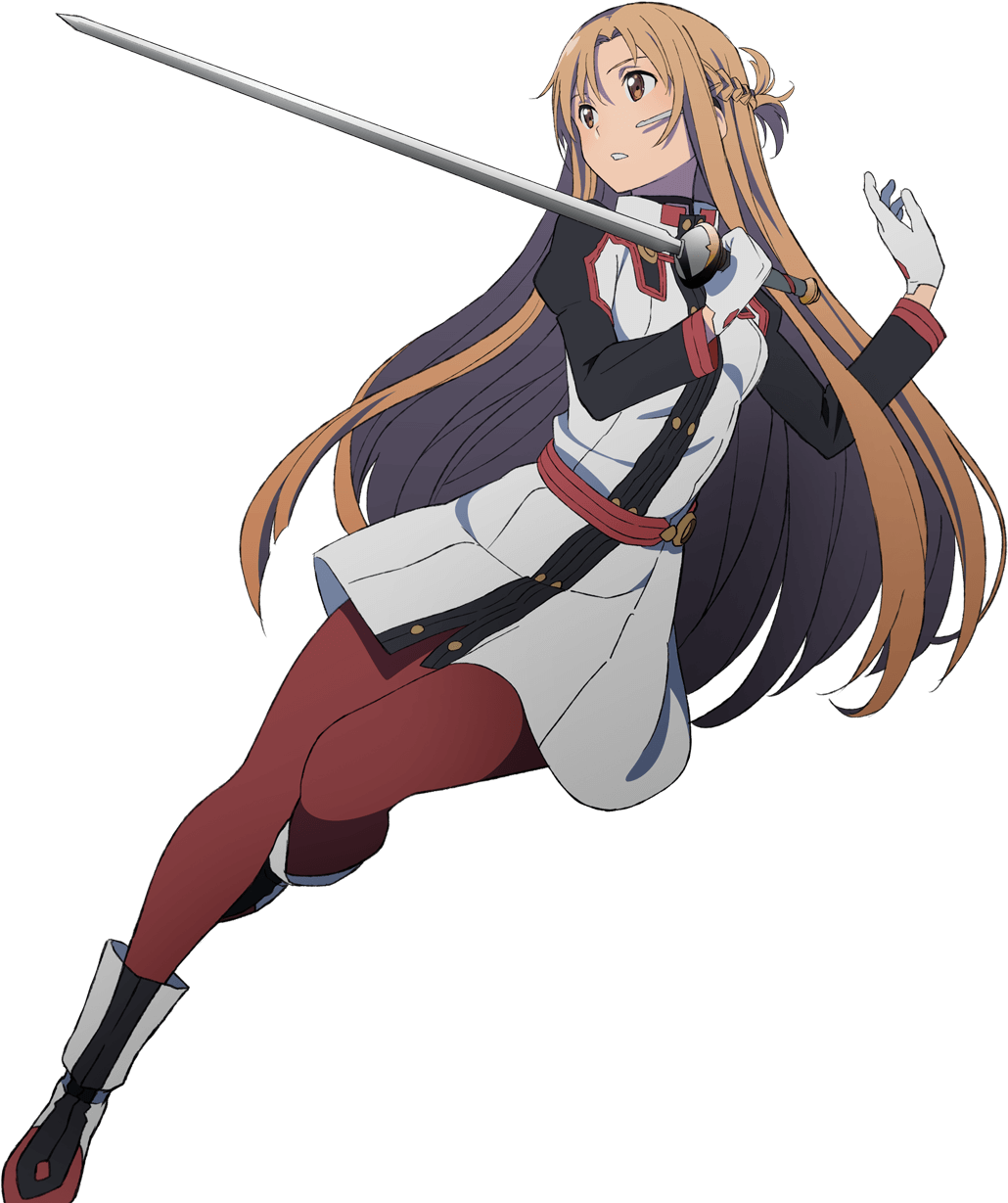 Asuna Sword Art PNG Image Background