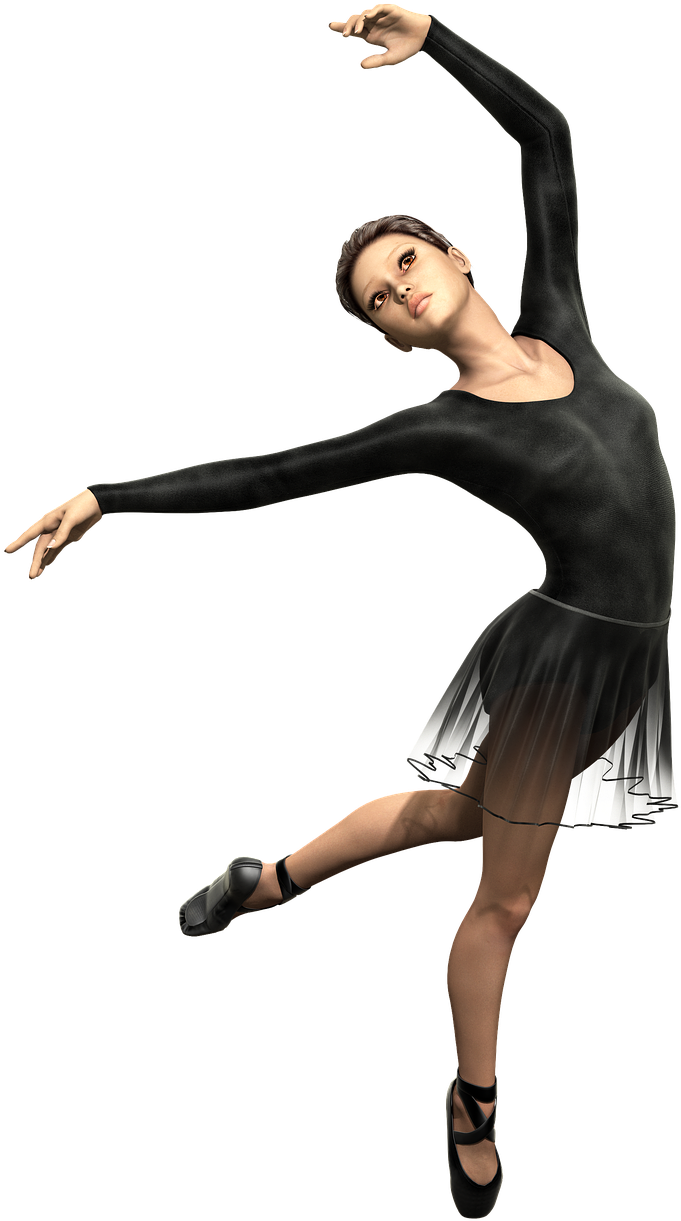 Athletic Ballet Dancer PNG Image Background