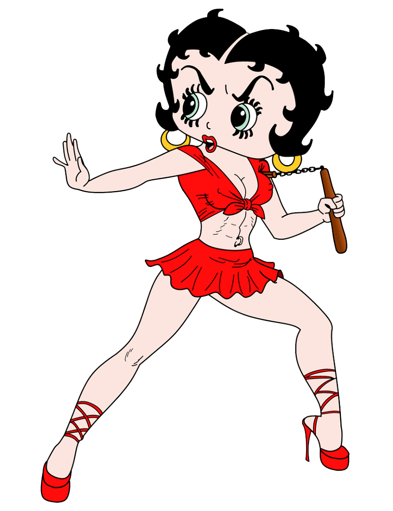 Betty Boop Cartoon PNG Image Background.