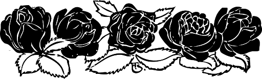 Black and White Rose Clipart PNG descargar imagen