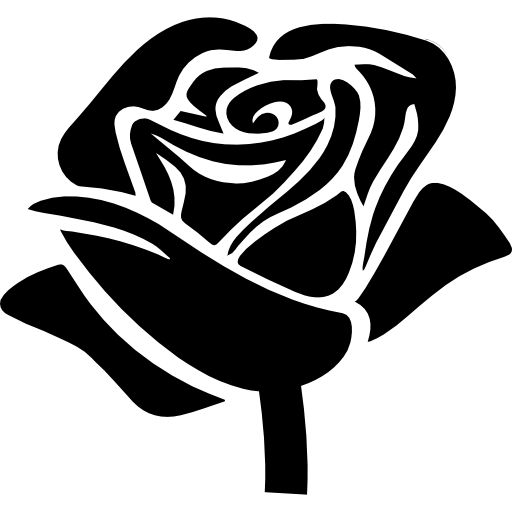 Черно-белая роза Clipart PNG Photo