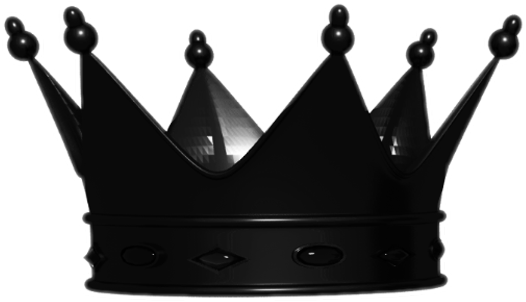Black Crown PNG Transparent Image