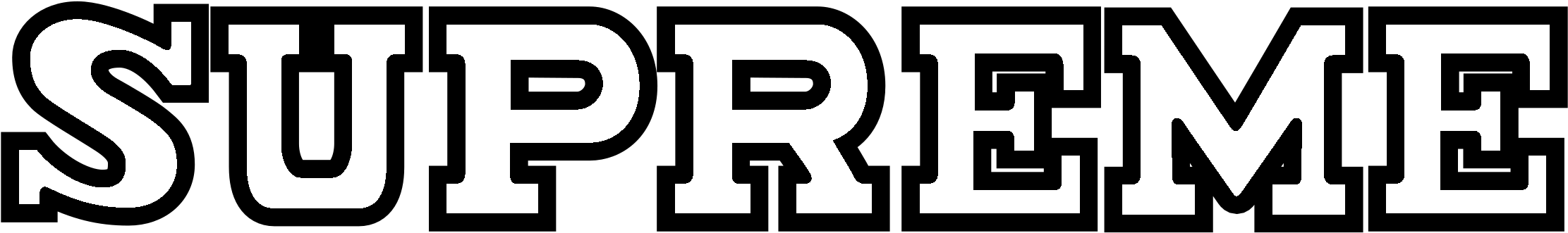 Black Supreme Logo PNG Transparent Image