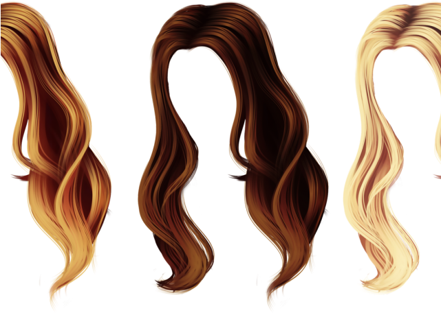 Blonde Wig Long Hair PNG Image