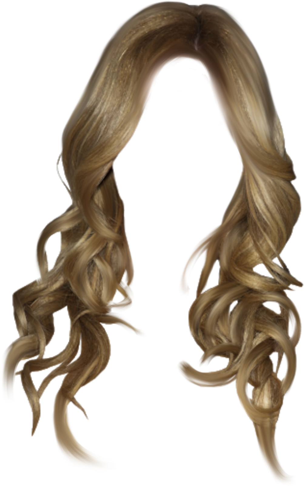 Blonde Wig PNG High-Quality Image