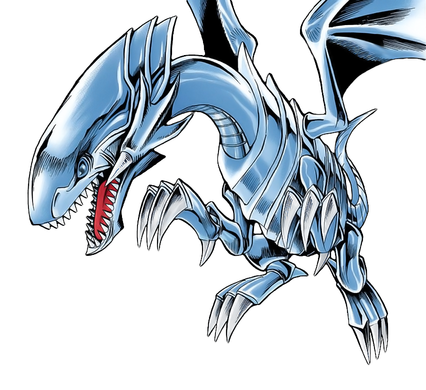 Blue Eyes White Dragon PNG Image Background