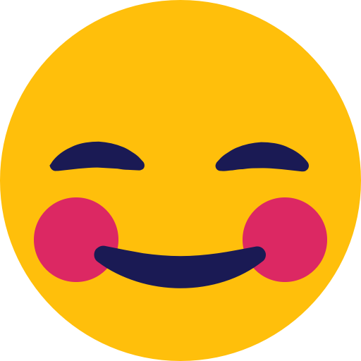 Blushing Emoji PNG Image Background