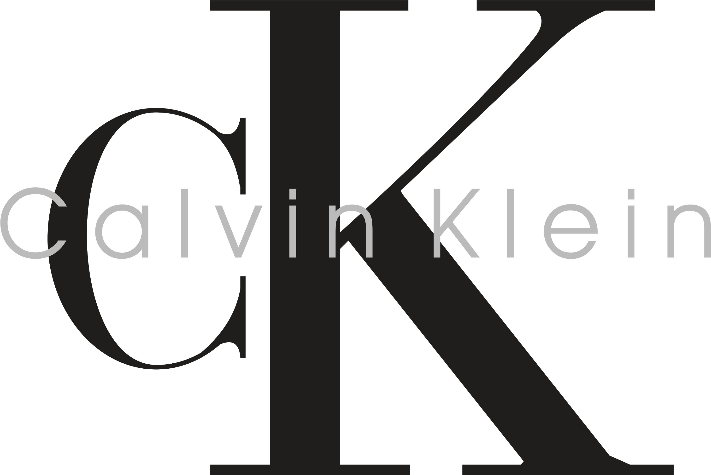 CK Calvin Klein Logo PNG-Bildhintergrund