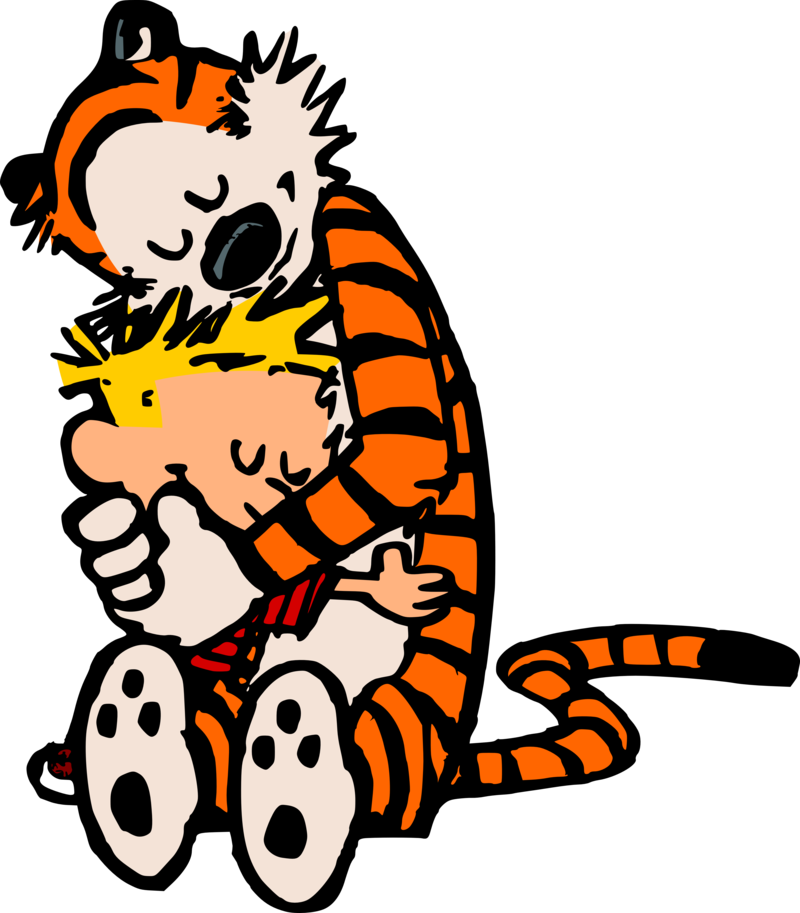 Calvin And Hobbes Vector PNG Image Background